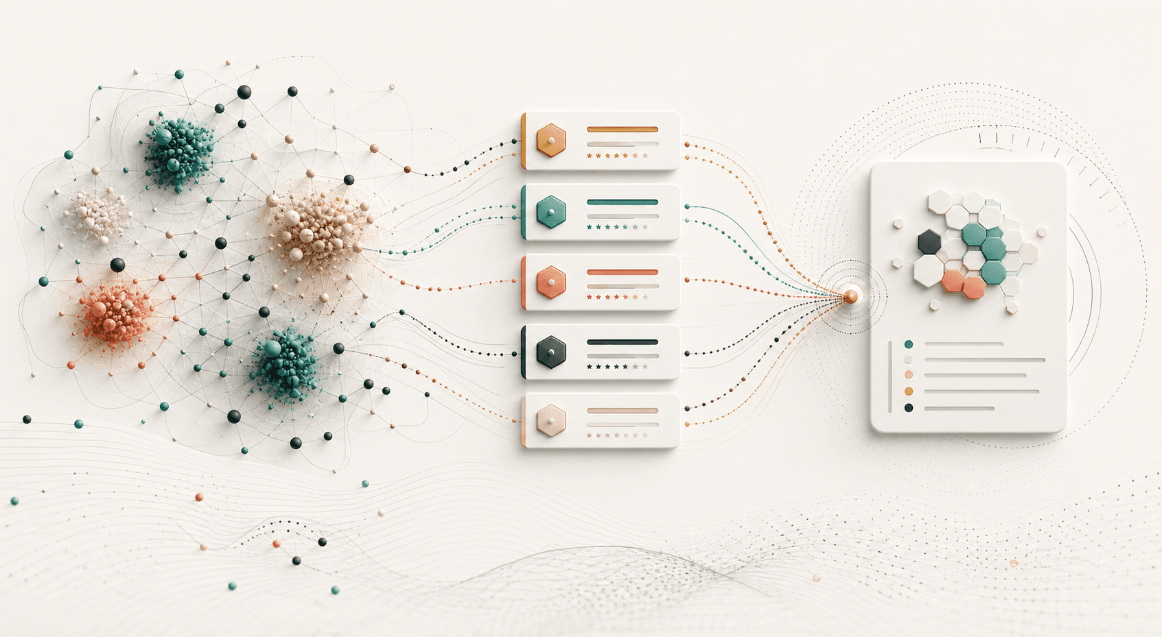 Abstract AI search visibility map